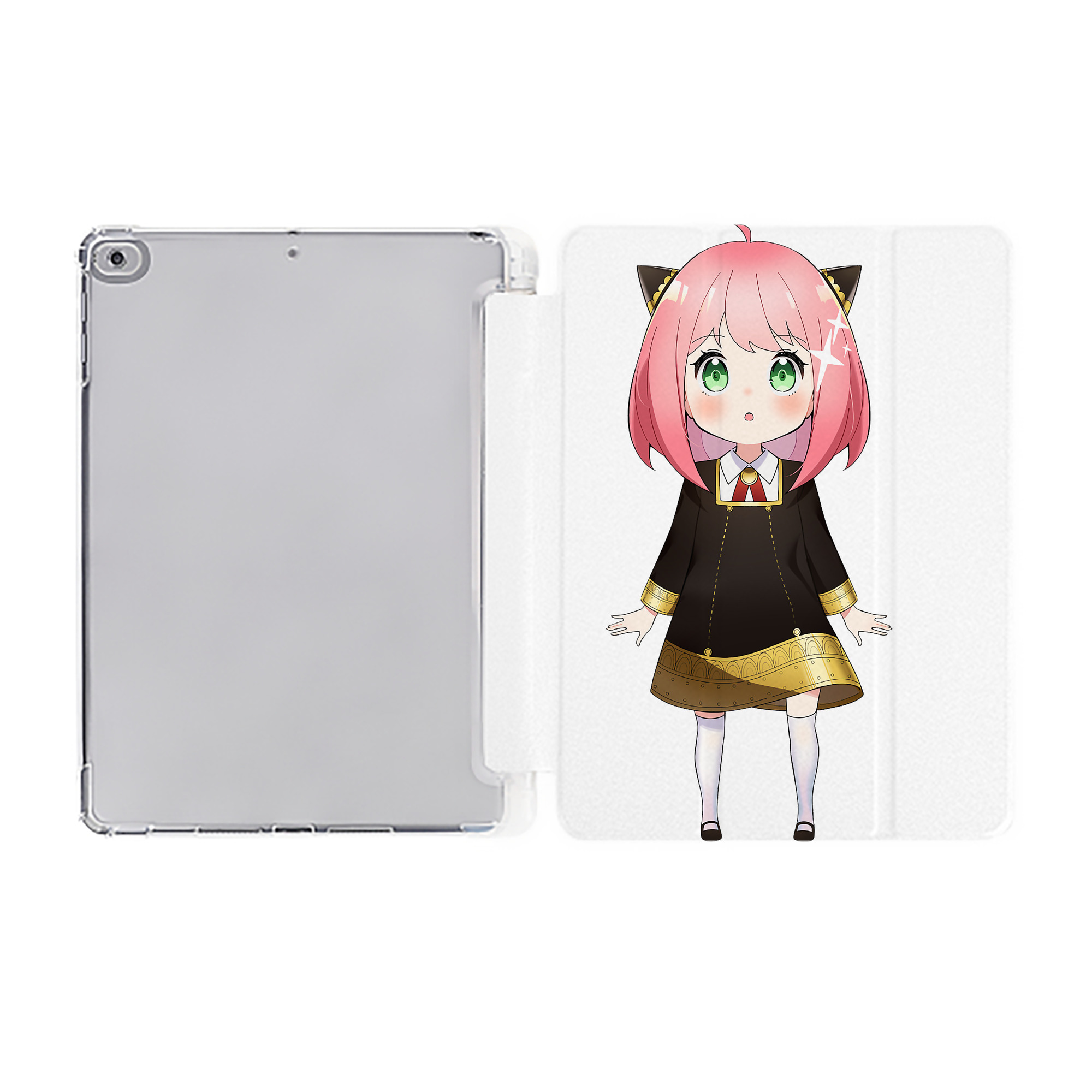（画像用） SPY×FAMILY间谍家家酒 IPad ケース ペン収納付き 三つ折りスタンド PUレザー×シリコン 対応機種9.5/10.5/10.9インチ